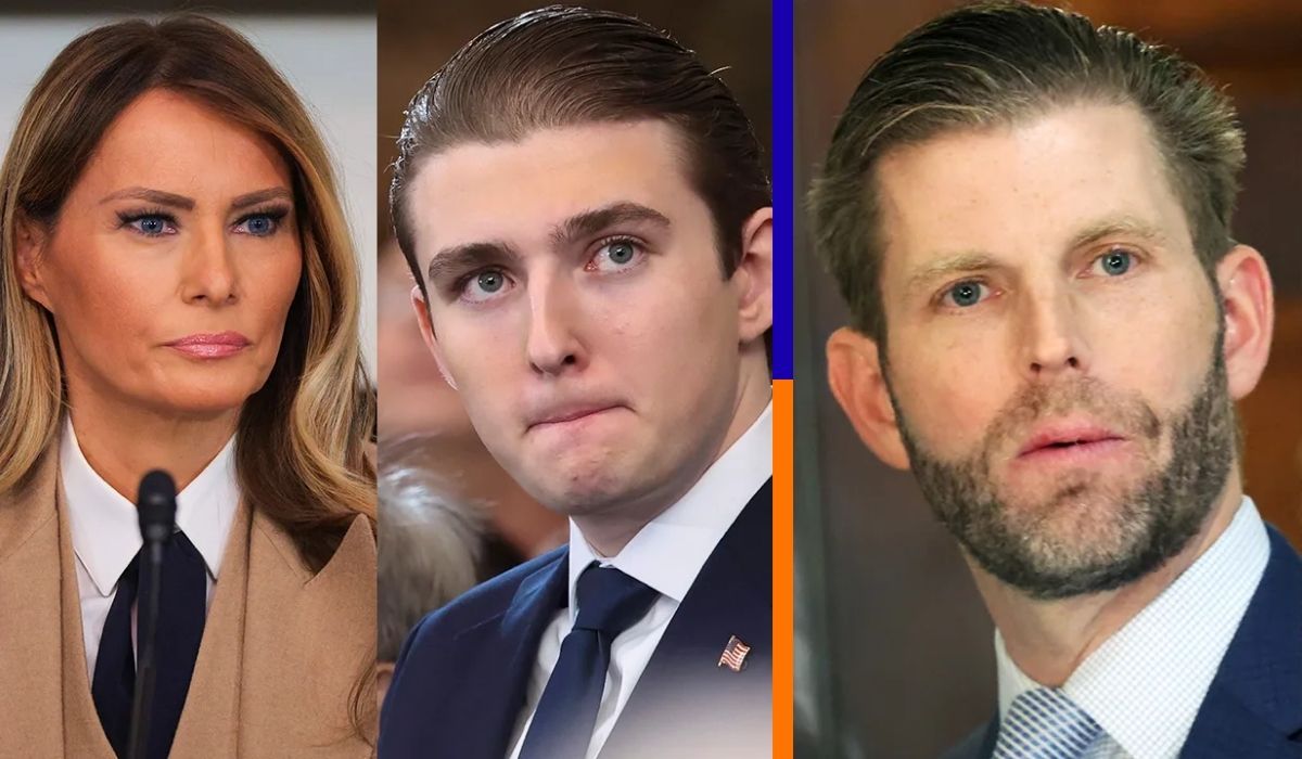 melania trump told eric to stop discussing barron publicly.
